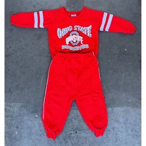 Vintage OHIO STATE BUCKEYES Sweater & Pants Set Park Bench Kids Toddler Sz 24M